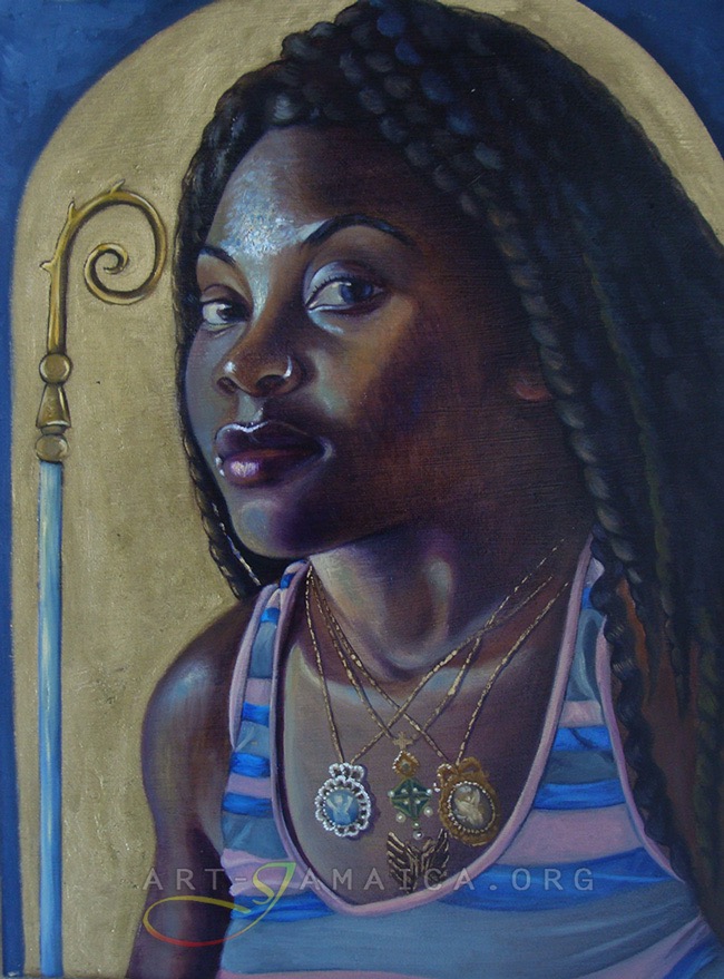 Painting by Jamaican Artist Alicia Lisa Brown for exhibition Jamaican Making, Liverpool 2022